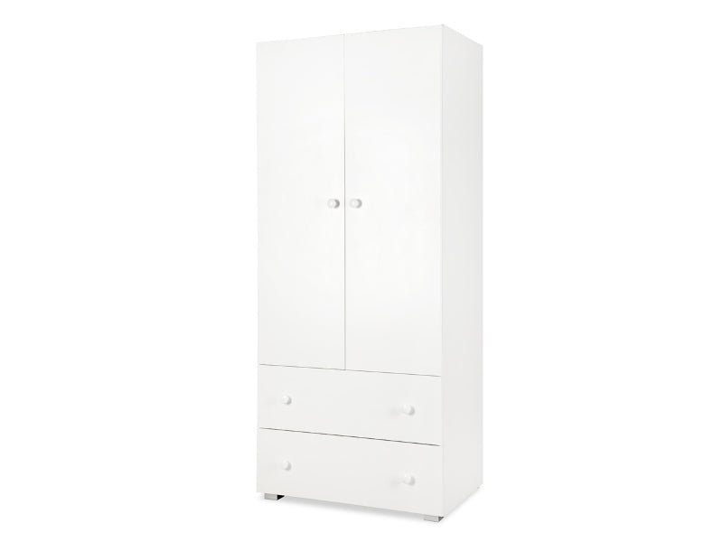 Dulap copii Klups PAULA Alb 2 Usi si 2 sertare