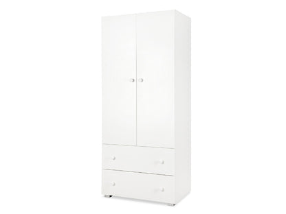 Dulap copii Klups PAULA Alb 2 Usi si 2 sertare