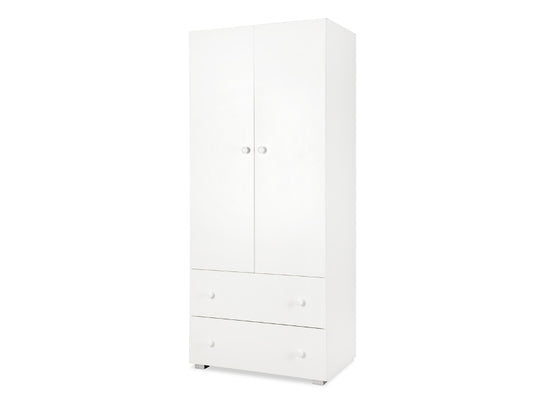 Dulap copii Klups PAULA Alb 2 Usi si 2 sertare