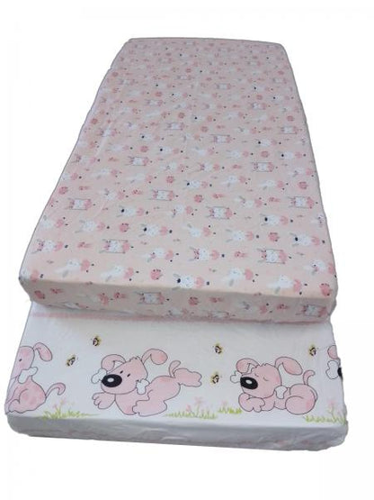 Cearcaf Imprimat Roz cu Elastic 120X60cm