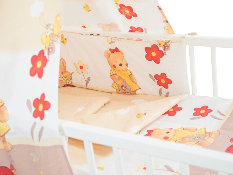 Lenjerie MyKids Teddy Gradina Maro 5 Piese 120x60