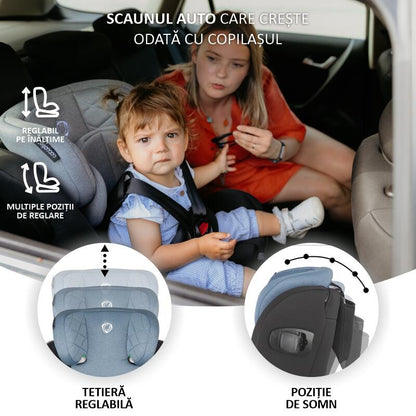 Scaun auto iSize 40-150 cm Coccolle Lyra Celestial blue