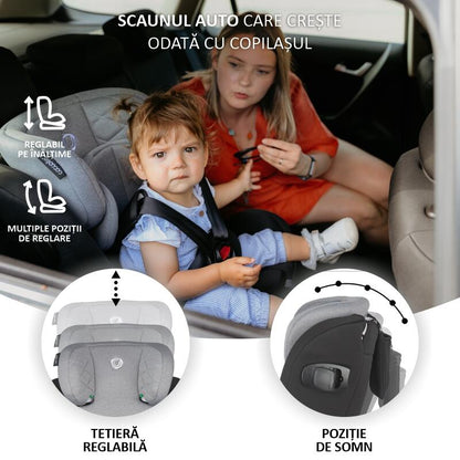 Scaun auto iSize 40-150 cm Coccolle Lyra Greystone