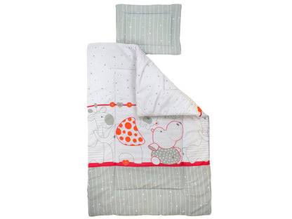 Lenjerie MyKids My Zoo Rosu 4 Piese 120x60