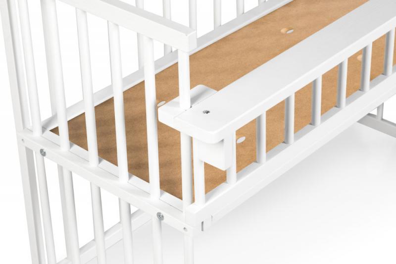 Patut copii din lemn KLUPS Piccolino Alb 90x40 cm