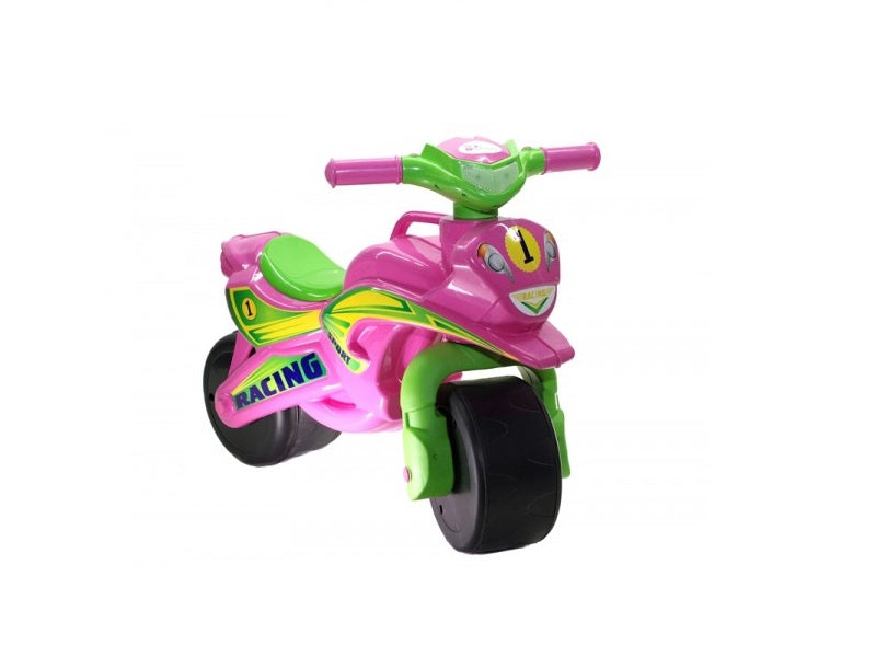 Motocicleta de impins MyKids Racing 0139/3 Roz/Verde