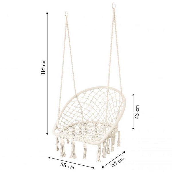 Leagan suspendat pentru interior/exterior, alb, GW-912