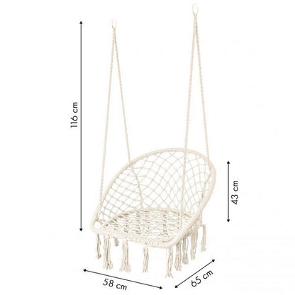 Leagan suspendat pentru interior/exterior, alb, GW-912