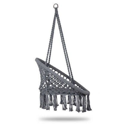 Leagan suspendat pentru interior/exterior, cu spatar, cuib de barza, gri, GW-076