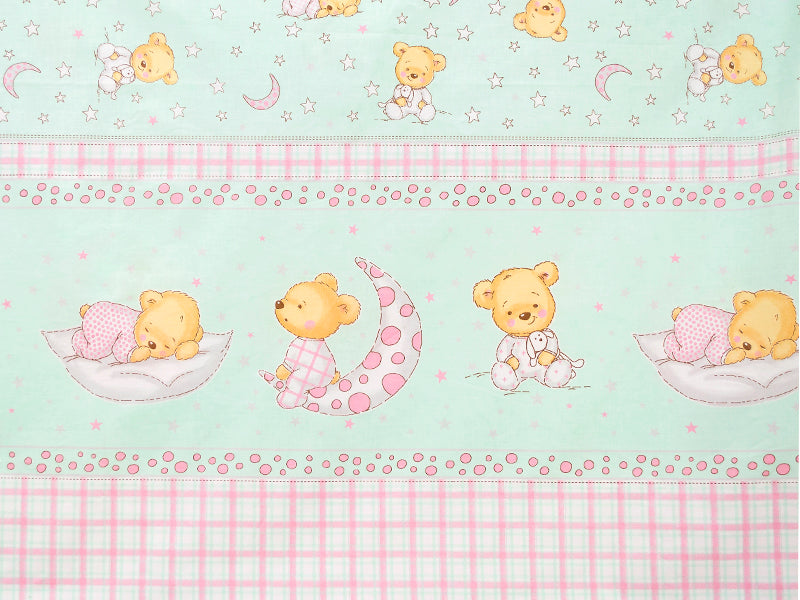 Lenjerie MyKids TEDDY STELUTE Turquoise M1 4+1 Piese 120x60 cm