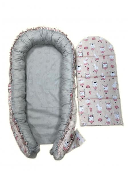 Cuib-Baby Nest My Kids Bunny Pink