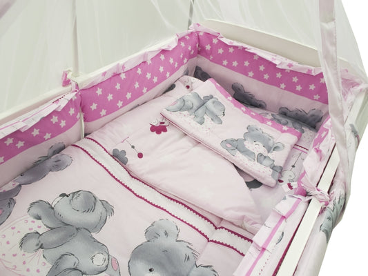Lenjerie MyKids Teddy Hug Roz M2 4+1 Piese 120x60