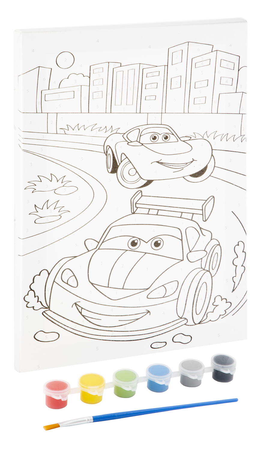 Tablou pictura pe numere - Cursa masinutelor