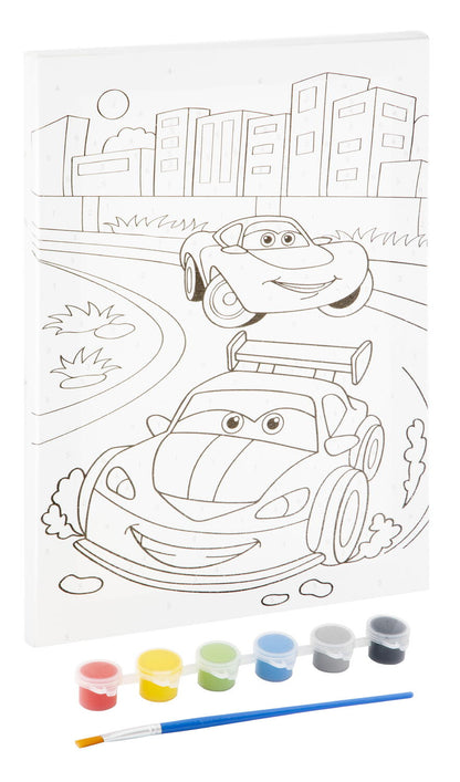 Tablou pictura pe numere - Cursa masinutelor