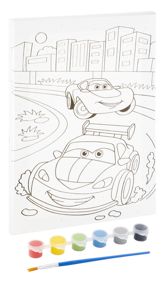 Tablou pictura pe numere - Cursa masinutelor