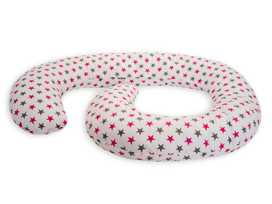 Perna De Alaptare Multifunctionala MyKids White Grey-Pink
