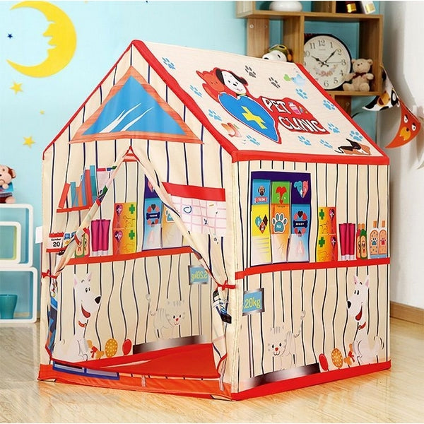 Cort tip Clinica Veterinara, cu motive grafice 