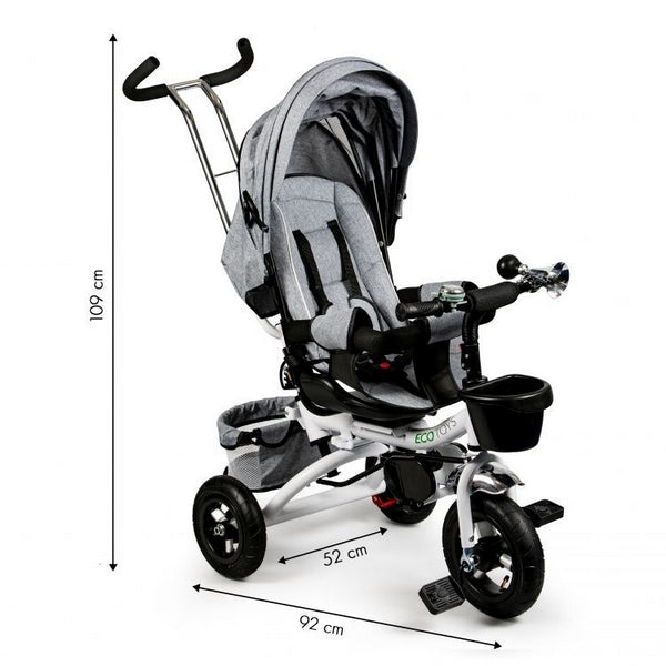 Tricicleta cu sezut rotativ Ecotoys JM-068-17 - Gri 