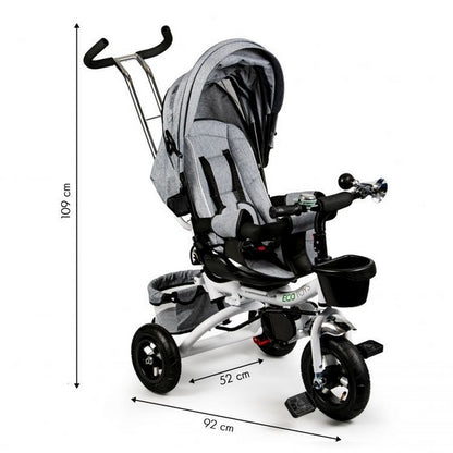 Tricicleta cu sezut rotativ Ecotoys JM-068-17 - Gri 