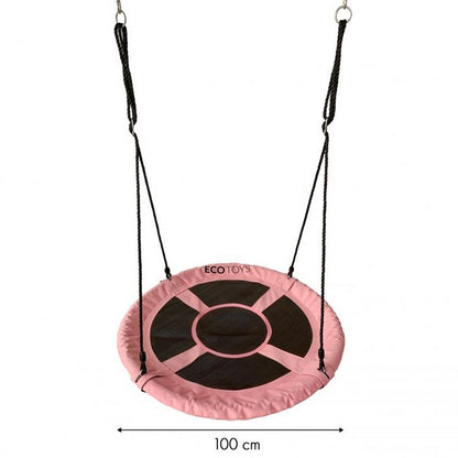 Leagan pentru copii ECOTOYS SW100, cuib de barza, roz 