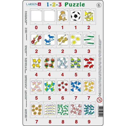 Set 12 Puzzle-uri 1-2-3, 25 Piese Larsen LRP46