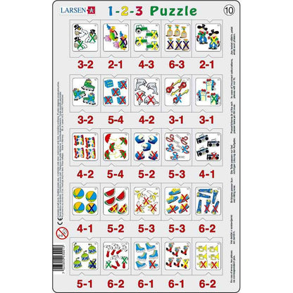 Set 12 Puzzle-uri 1-2-3, 25 Piese Larsen LRP46
