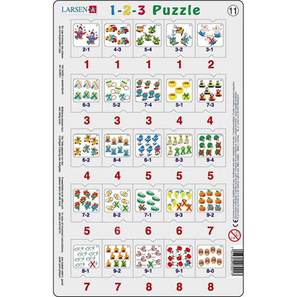 Set 12 Puzzle-uri 1-2-3, 25 Piese Larsen LRP46