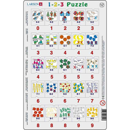 Set 12 Puzzle-uri 1-2-3, 25 Piese Larsen LRP46