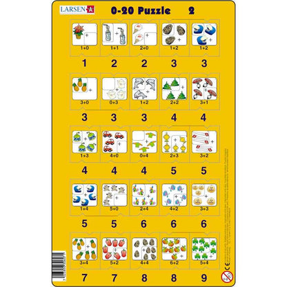 Set 16 Puzzle-uri 0 - 20, 25 Piese Larsen LRP47