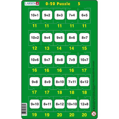 Set 16 Puzzle-uri 0 - 20, 25 Piese Larsen LRP47