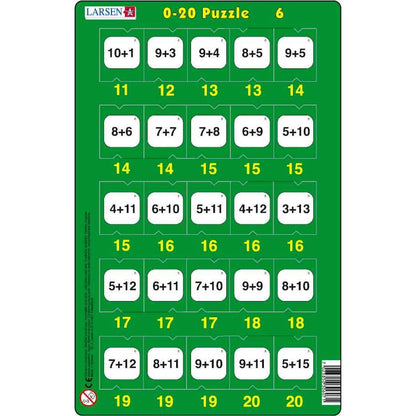 Set 16 Puzzle-uri 0 - 20, 25 Piese Larsen LRP47