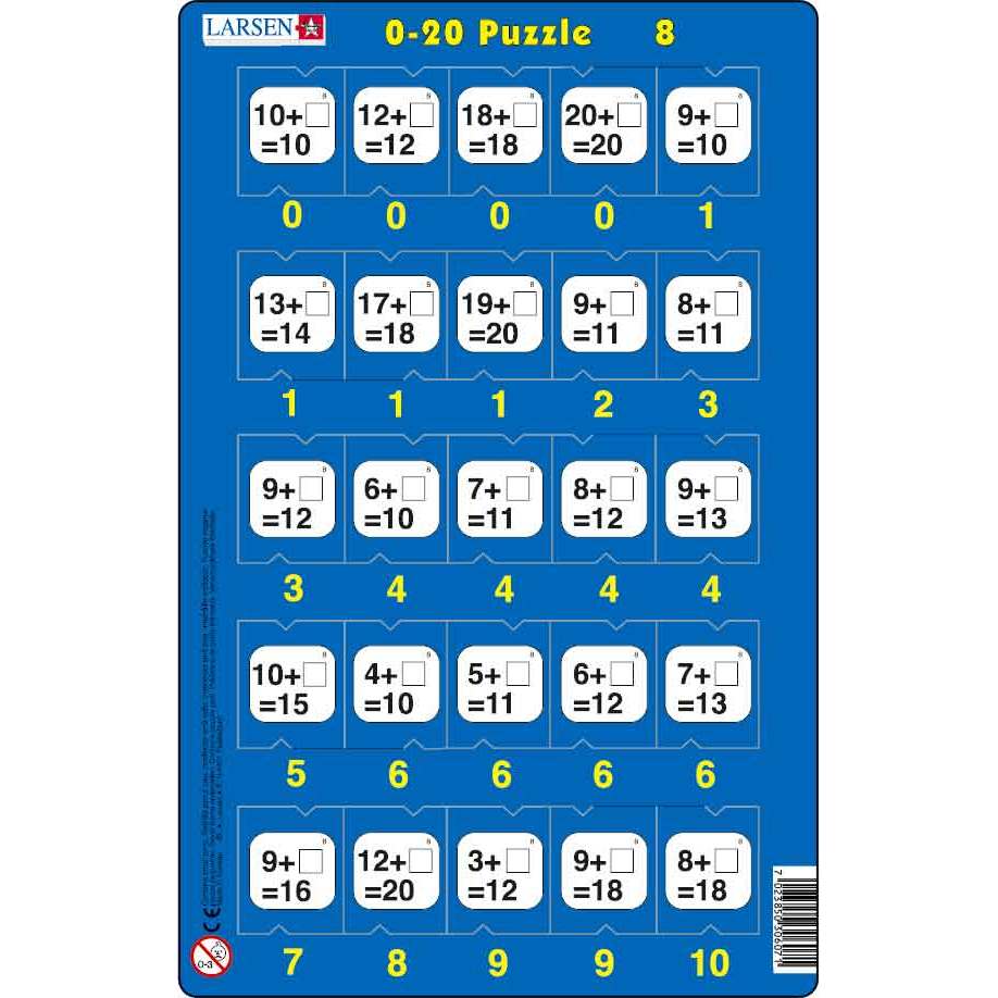 Set 16 Puzzle-uri 0 - 20, 25 Piese Larsen LRP47