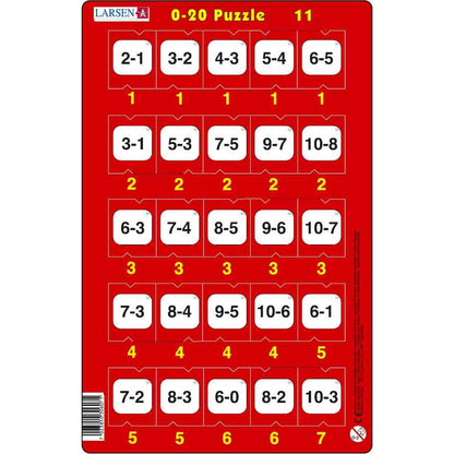 Set 16 Puzzle-uri 0 - 20, 25 Piese Larsen LRP47