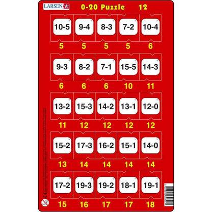 Set 16 Puzzle-uri 0 - 20, 25 Piese Larsen LRP47
