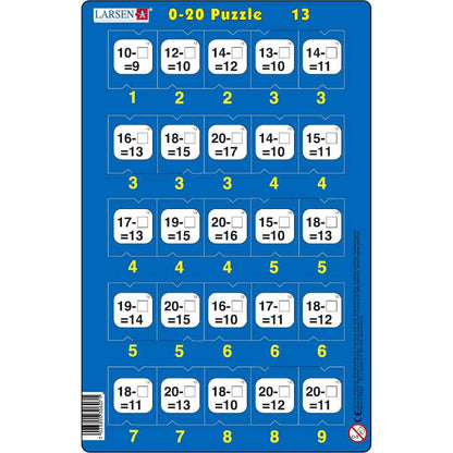 Set 16 Puzzle-uri 0 - 20, 25 Piese Larsen LRP47