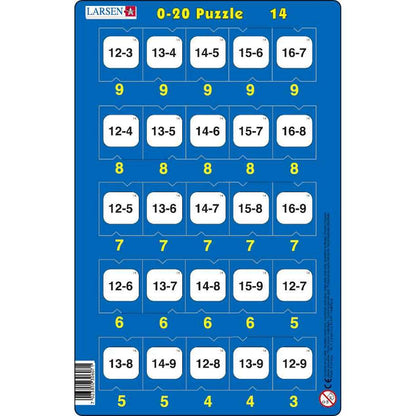 Set 16 Puzzle-uri 0 - 20, 25 Piese Larsen LRP47