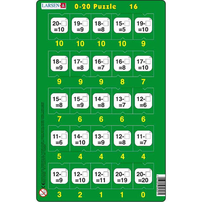 Set 16 Puzzle-uri 0 - 20, 25 Piese Larsen LRP47