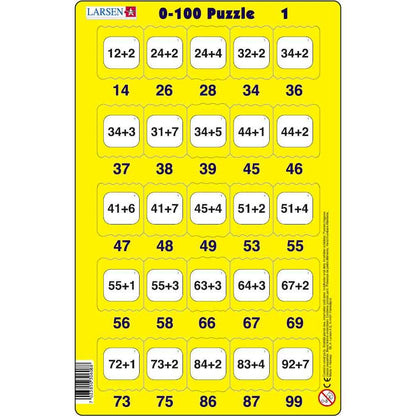 Set 16 Puzzle-uri 0 - 100, 25 Piese Larsen LRP48