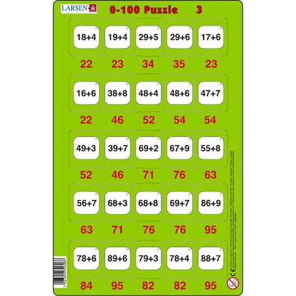 Set 16 Puzzle-uri 0 - 100, 25 Piese Larsen LRP48