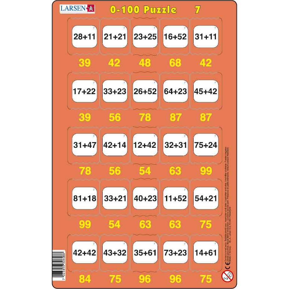 Set 16 Puzzle-uri 0 - 100, 25 Piese Larsen LRP48