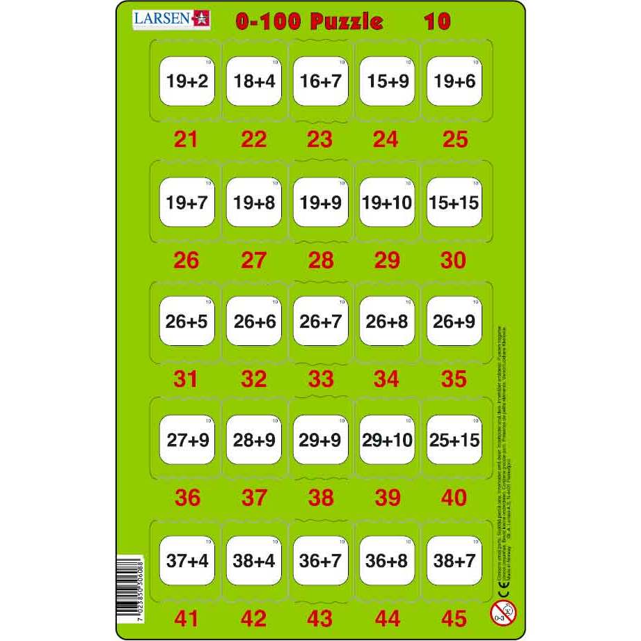 Set 16 Puzzle-uri 0 - 100, 25 Piese Larsen LRP48