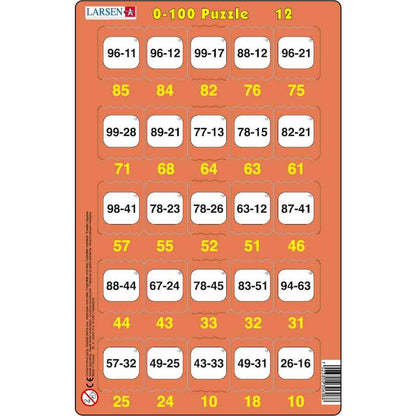 Set 16 Puzzle-uri 0 - 100, 25 Piese Larsen LRP48