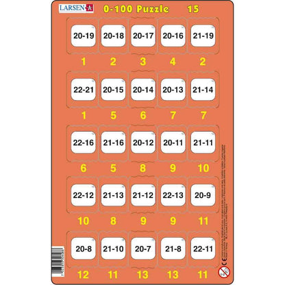 Set 16 Puzzle-uri 0 - 100, 25 Piese Larsen LRP48