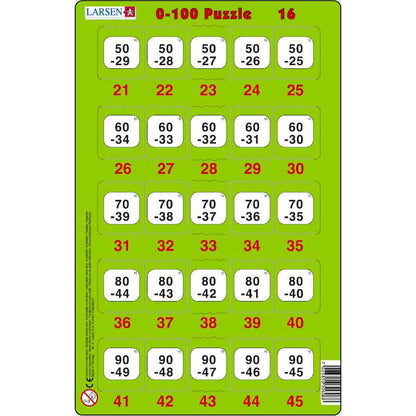 Set 16 Puzzle-uri 0 - 100, 25 Piese Larsen LRP48
