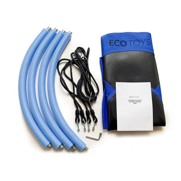 Leagan pentru copii ECOTOYS SW100, cuib de barza, albastru