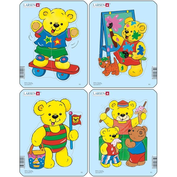 Set 4 Puzzle-uri Ursuleti, 5 piese Larsen LRY1