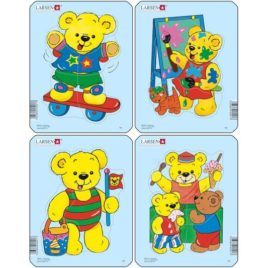 Set 4 Puzzle-uri Ursuleti, 5 piese Larsen LRY1