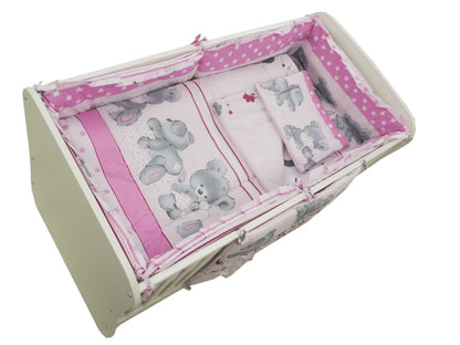 Lenjerie MyKids Teddy Hug Roz M2 4+1 Piese 120x60