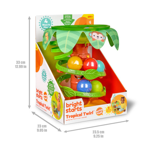 Bright Starts - Jucarie tropicala, "Twirl™ Ball Play Toy"