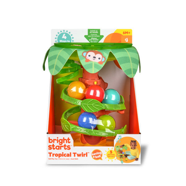 Bright Starts - Jucarie tropicala, "Twirl™ Ball Play Toy"